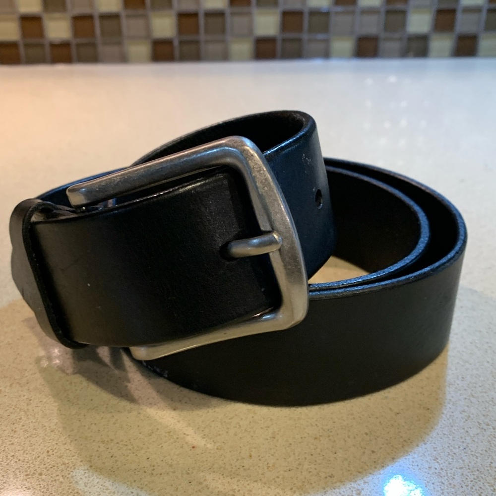 BRAVE LEATHER Men's Black  Belt